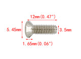 100PK M3.5 X 12mm   Phillips Flat Head Machine Screw (Countersunk) Carbon Steel