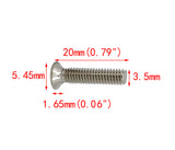 100PK M3.5 X 20mm   Phillips Flat Head Machine Screw (Countersunk) Carbon Steel