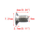 100PK M4 X 6mm Pitch 0.7mm   Phillips Flat Head Machine Screw (Countersunk) Carbon Steel