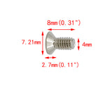 100PK M4 X 8mm Pitch 0.7mm   Phillips Flat Head Machine Screw (Countersunk) Carbon Steel