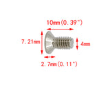 100PK M4 X 10mm Pitch 0.7mm   Phillips Flat Head Machine Screw (Countersunk) Carbon Steel
