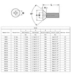100PK M4 X 14mm Pitch 0.7mm   Phillips Flat Head Machine Screw (Countersunk) Carbon Steel