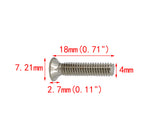 100PK M4 X 18mm Pitch 0.7mm   Phillips Flat Head Machine Screw (Countersunk) Carbon Steel