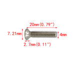 100PK M4 X 20mm Pitch 0.7mm   Phillips Flat Head Machine Screw (Countersunk) Carbon Steel