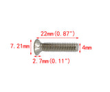 100PK M4 X 22mm Pitch 0.7mm   Phillips Flat Head Machine Screw (Countersunk) Carbon Steel