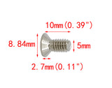100PK M5 X 10mm Pitch 0.8mm   Phillips Flat Head Machine Screw (Countersunk) Carbon Steel