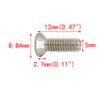 100PK M5 X 12mm Pitch 0.8mm   Phillips Flat Head Machine Screw (Countersunk) Carbon Steel