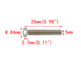 100PK M5 X 25mm Pitch 0.8mm   Phillips Flat Head Machine Screw (Countersunk) Carbon Steel