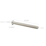 25PK M6X80mm Pitch 1.00mm Phillips Flat Head Machine Screw (Countersunk) Carbon Steel