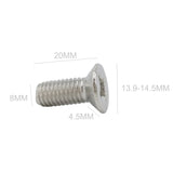 25PK M8X20mm Pitch 1.25mm Phillips Flat Head Machine Screw (Countersunk) Carbon Steel