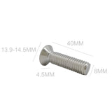 25PK M8X40mm Pitch 1.25mm Phillips Flat Head Machine Screw (Countersunk) Carbon Steel