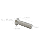 25PK M8X50mm Pitch 1.25mm Phillips Flat Head Machine Screw (Countersunk) Carbon Steel
