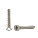 25PK M8X60mm Pitch 1.25mm Phillips Flat Head Machine Screw (Countersunk) Carbon Steel
