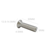 25PK M8X60mm Pitch 1.25mm Phillips Flat Head Machine Screw (Countersunk) Carbon Steel