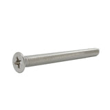 25PK M8X100mm Pitch 1.25mm Phillips Flat Head Machine Screw (Countersunk) Carbon Steel