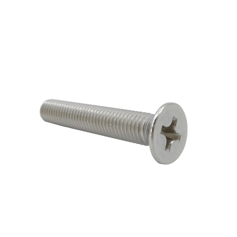 25PK M10X60mm Pitch 1.50mm Phillips Flat Head Machine Screw (Countersunk) Carbon Steel