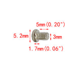100PK M3 X 5mm Pitch 0.5mm Phillips Flat Head Machine Screw (Countersunk) Carbon Steel