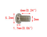 100PK M3 X 6mm Pitch 0.5mm Phillips Flat Head Machine Screw (Countersunk) Carbon Steel