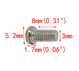 100PK M3 X 8mm Pitch 0.5mm Phillips Flat Head Machine Screw (Countersunk) Carbon Steel