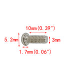 100PK M3 X 10mm Pitch 0.5mm Phillips Flat Head Machine Screw (Countersunk) Carbon Steel