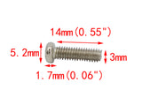 100PK M3 X 14mm Pitch 0.5mm Phillips Flat Head Machine Screw (Countersunk) Carbon Steel