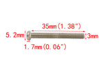 100PK M3 X 35mm Pitch 0.5mm Phillips Flat Head Machine Screw (Countersunk) Carbon Steel