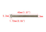 100PK M3 X 40mm Pitch 0.5mm Phillips Flat Head Machine Screw (Countersunk) Carbon Steel