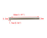 100PK M3 X 50mm Pitch 0.5mm Phillips Flat Head Machine Screw (Countersunk) Carbon Steel