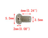 100PK M3.5 X 6mm Phillips Flat Head Machine Screw (Countersunk) Carbon Steel