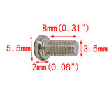 100PK M3.5 X 8mm Phillips Flat Head Machine Screw (Countersunk) Carbon Steel