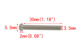 100PK M3.5 X 30mm Phillips Flat Head Machine Screw (Countersunk) Carbon Steel
