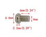 100PK M4 X 6mm Pitch 0.7mm Phillips Flat Head Machine Screw (Countersunk) Carbon Steel