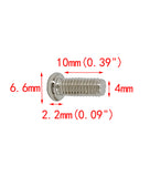 100PK M4 X 10mm Pitch 0.7mm Phillips Flat Head Machine Screw (Countersunk) Carbon Steel