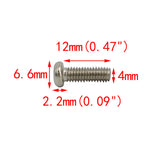 100PK M4 X 12mm Pitch 0.7mm Phillips Flat Head Machine Screw (Countersunk) Carbon Steel