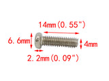 100PK M4 X 14mm Pitch 0.7mm Phillips Flat Head Machine Screw (Countersunk) Carbon Steel