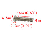 100PK M4 X 16mm Pitch 0.7mm Phillips Flat Head Machine Screw (Countersunk) Carbon Steel