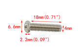 100PK M4 X 18mm Pitch 0.7mm Phillips Flat Head Machine Screw (Countersunk) Carbon Steel