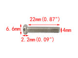 100PK M4 X 20mm Pitch 0.7mm Phillips Flat Head Machine Screw (Countersunk) Carbon Steel