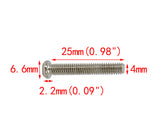 100PK M4 X 25mm Pitch 0.7mm Phillips Flat Head Machine Screw (Countersunk) Carbon Steel