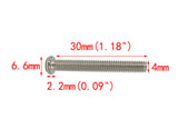 100PK M4 X 30mm Pitch 0.7mm Phillips Flat Head Machine Screw (Countersunk) Carbon Steel