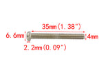 100PK M4 X 35mm Pitch 0.7mm Phillips Flat Head Machine Screw (Countersunk) Carbon Steel