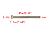 100PK M4 X 40mm Pitch 0.7mm Phillips Flat Head Machine Screw (Countersunk) Carbon Steel