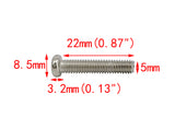 100PK M5 X 20mm Pitch 0.8mm Phillips Flat Head Machine Screw (Countersunk) Carbon Steel