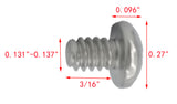 6 32*3/16 100PK Machine Screws English Pan Head Philips Drive Cross Stainles