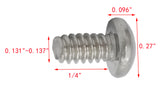 6 32*1/4 100PK Machine Screws English Pan Head Philips Drive Cross Stainless