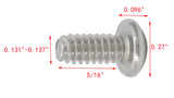 6 32*5/16 100PK Machine Screws English Pan Head Philips Drive Cross Stainles