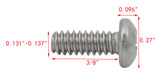 6 32*3/8 100PK Machine Screws English Pan Head Philips Drive Cross Stainless