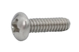 6 32*1/2 100PK Machine Screws English Pan Head Philips Drive Cross Stainless