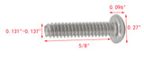 6 32*5/8 100PK Machine Screws English Pan Head Philips Drive Cross Stainless