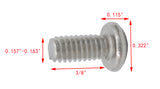 8 32*3/8 100PK Machine Screws English Pan Head Philips Drive Cross Stainless